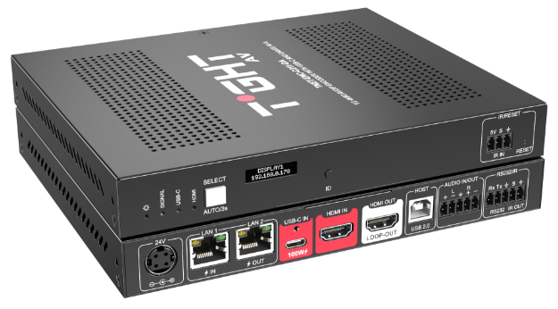 Picture of TNET-ENC-C211-DA | T-NETWORK 1GB 4K60 AVoIP Encoder with USB-C, HDMI and Dante AV